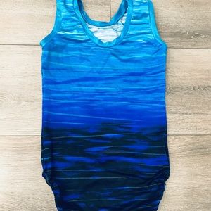 Blue ombré leotard